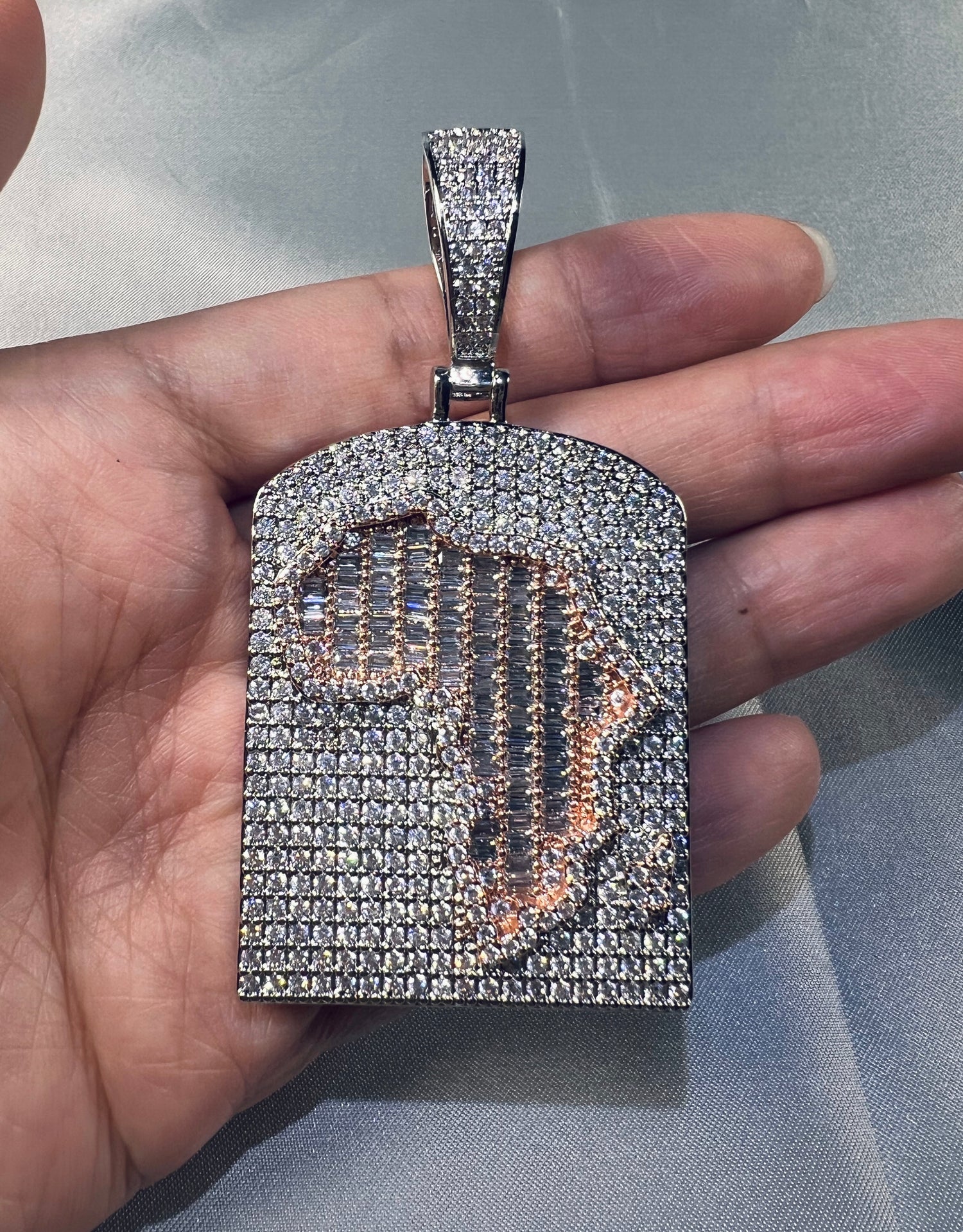 Iced Out Africa Map Pendant – Hip Hop CZ Diamond Africa Necklace- Miles Jewellery