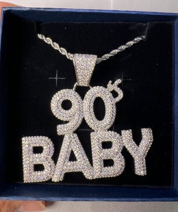Iced Out 90 Baby Pendant – Copper CZ- Miles Jewellery