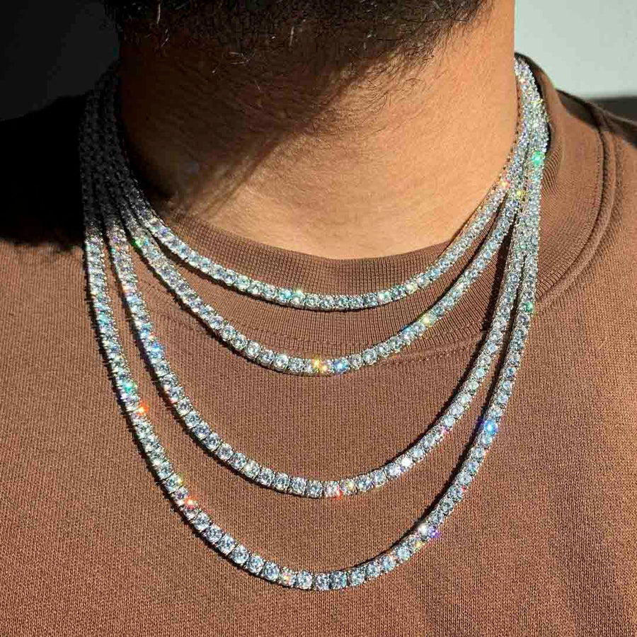 2-6mm Iced Tennis Chain Necklace- Miles Jewellery