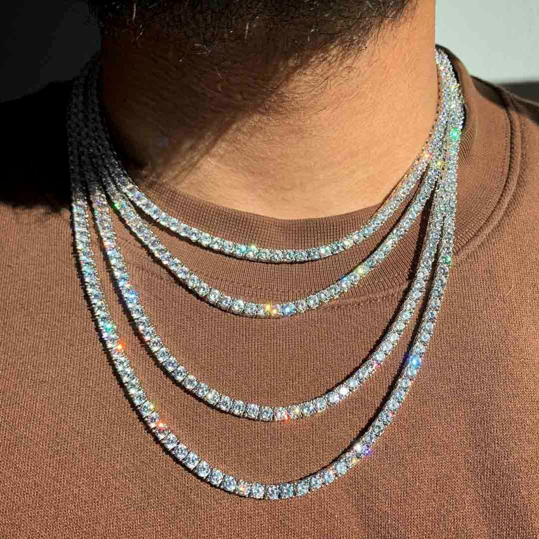 4mm Iced Tennis Chain Necklace- Miles Jewellery