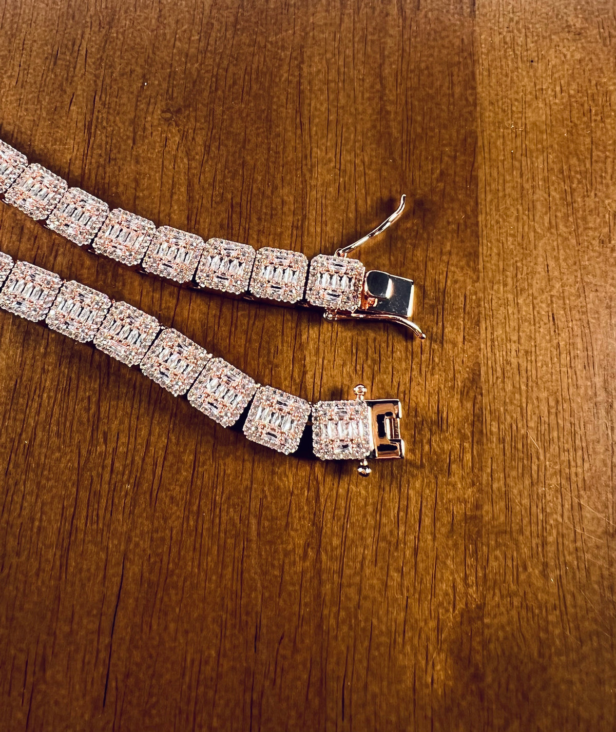 10mm Iced Out Square Link Necklace- Miles Jewellery
