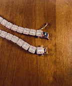 10mm Iced Out Square Link Necklace- Miles Jewellery
