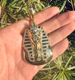 Iced Out Egyptian Pharaoh Pendant- Miles Jewellery