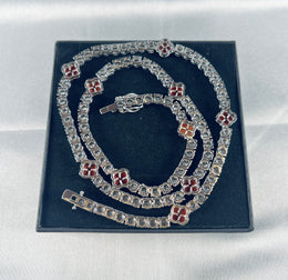 Four-Leaf Clover Lucky Tennis Chain- Miles Jewellery