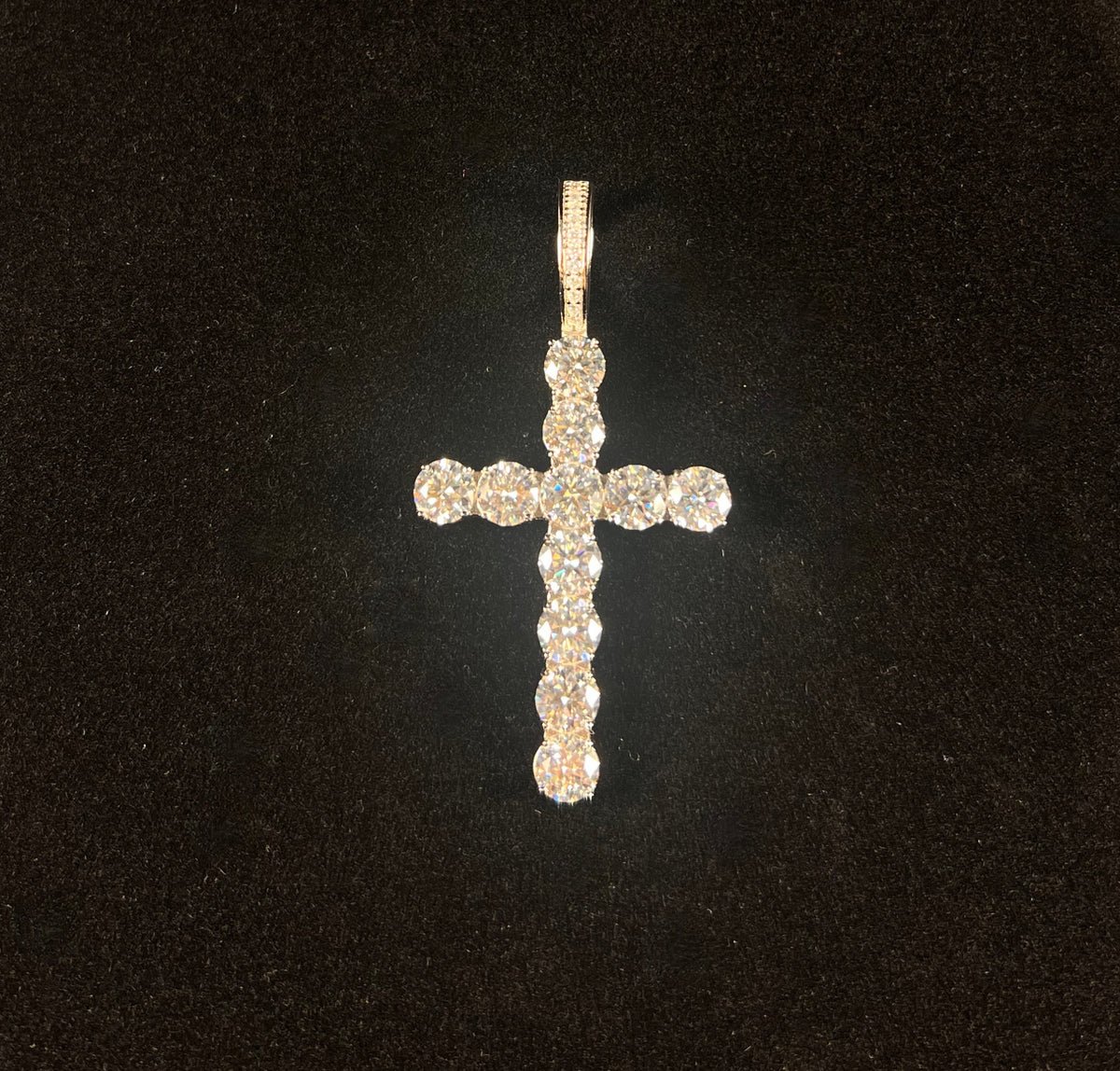 Certified VVS1 D Moissanite Cross Pendant – 925 Sterling Silver Jewelry- Miles Jewellery