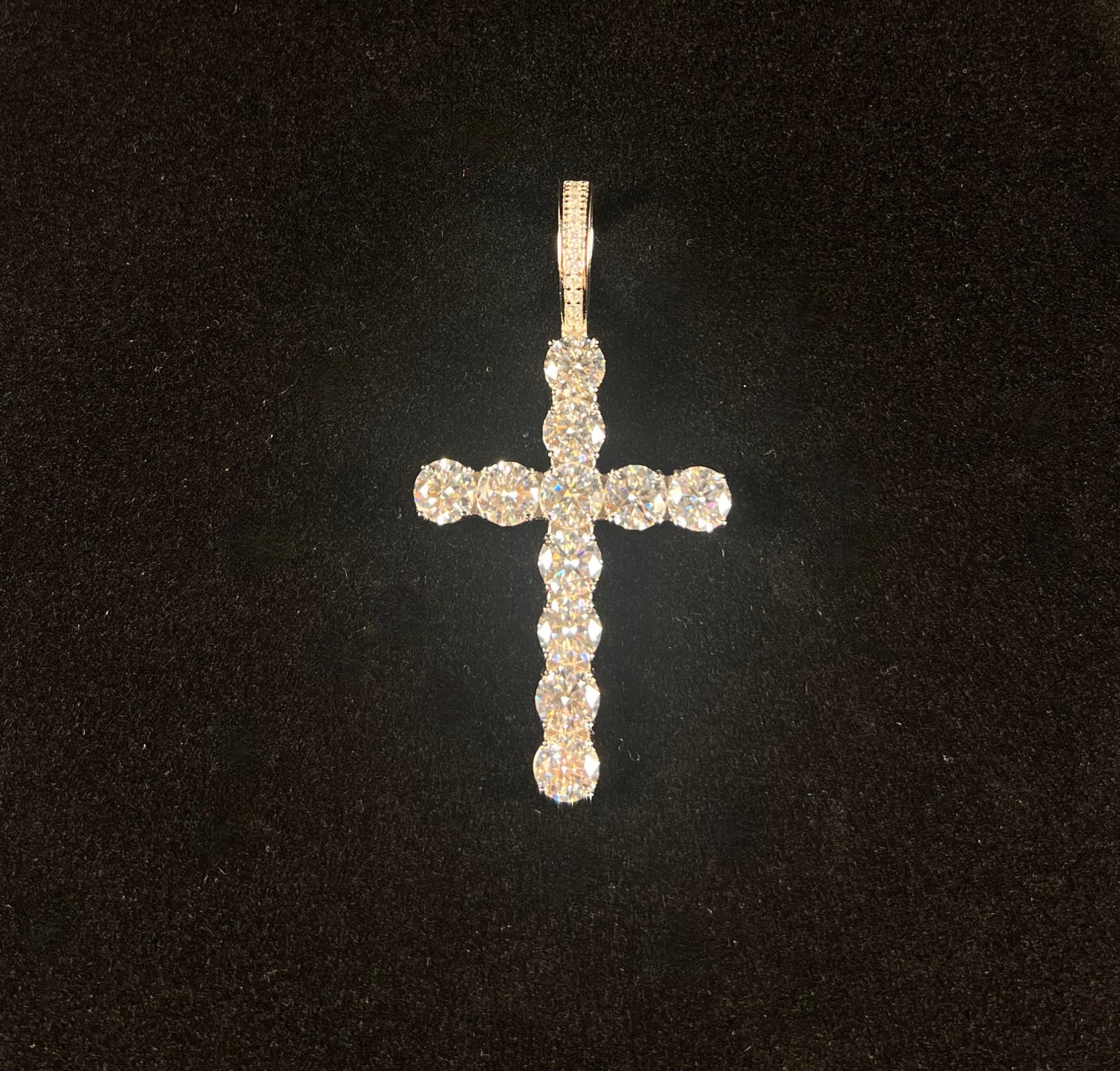 Certified VVS1 D Moissanite Cross Pendant – 925 Sterling Silver Jewelry- Miles Jewellery