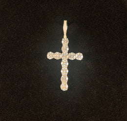 Certified VVS1 D Moissanite Cross Pendant – 925 Sterling Silver Jewelry- Miles Jewellery