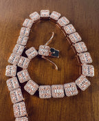 10mm Iced Out Square Link Necklace- Miles Jewellery