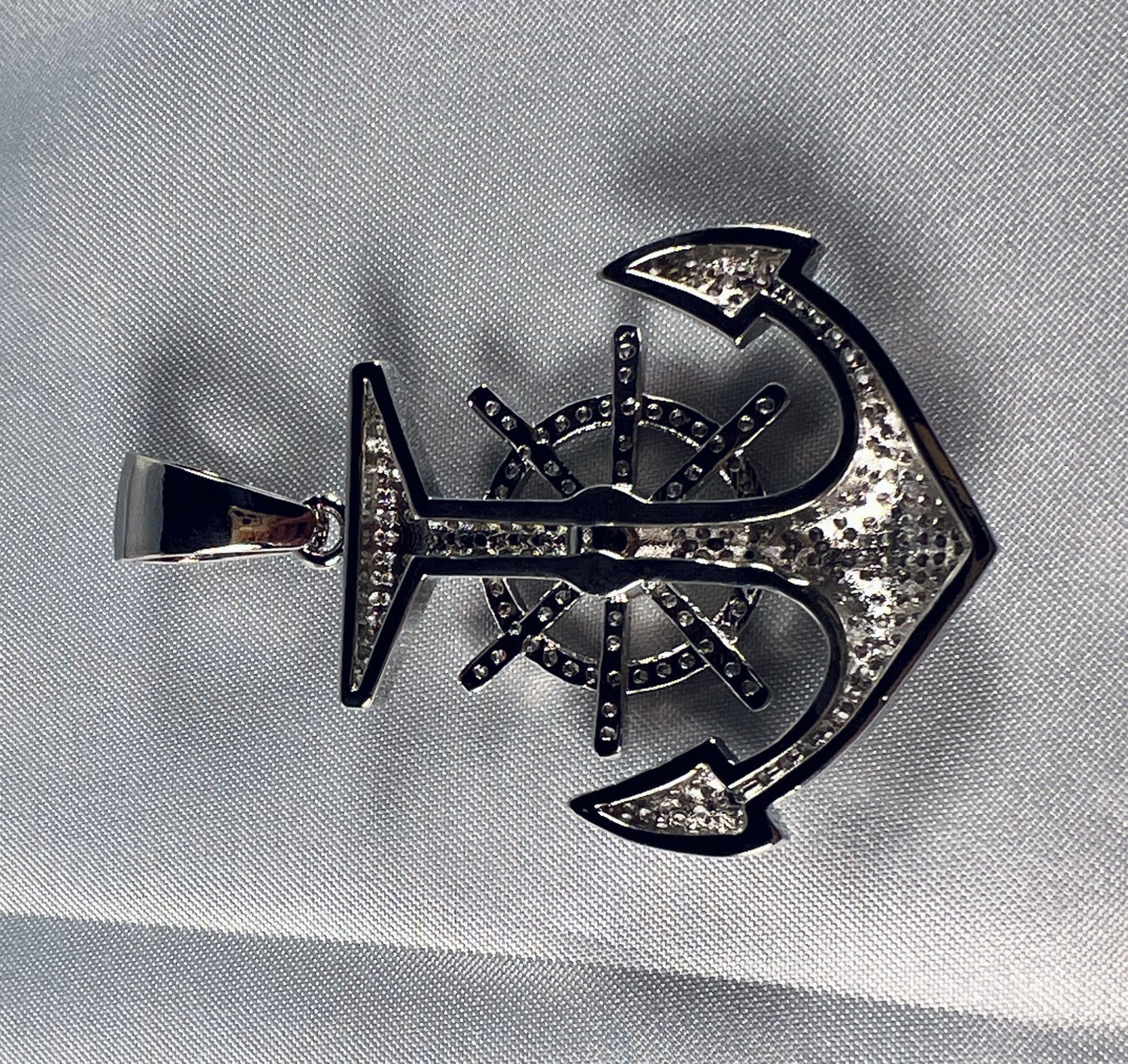 Iced Out Anchor Pendant- Miles Jewellery
