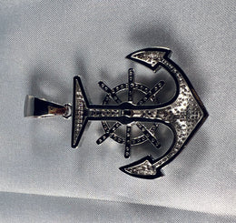 Iced Out Anchor Pendant- Miles Jewellery