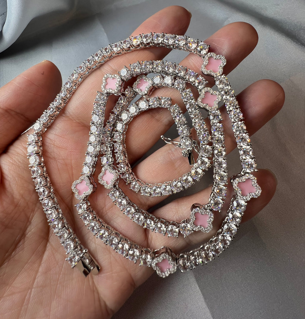 Four-Leaf Clover Lucky Tennis Chain- Miles Jewellery