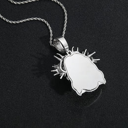 Iced Out Jesus Crown Pendant - CZ Gold Hip Hop Jewelry - Miles Jewellery