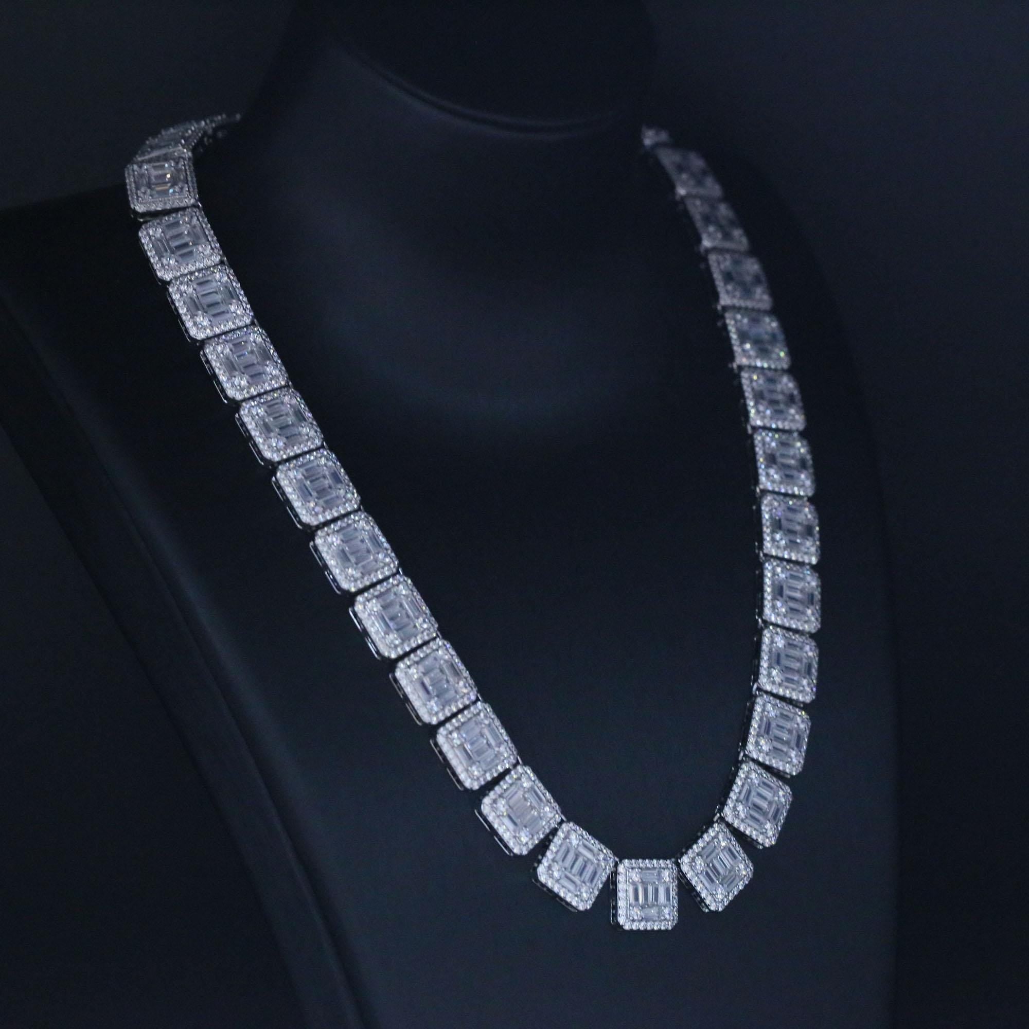 Iced Out 12mm Baguette Cuban Chain