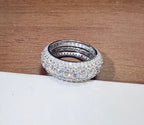 10mm Iced Out CZ Band Ring – Hip Hop Statement Ring- Miles Jewellery