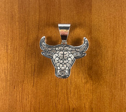 Iced Out Bull Head Pendant – Copper CZ- Miles Jewellery