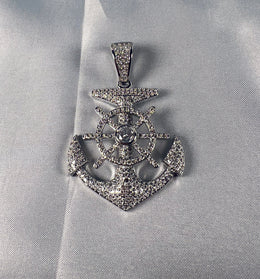 Iced Out Anchor Pendant- Miles Jewellery