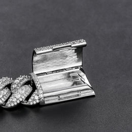 Silver box clasp interior construction detail