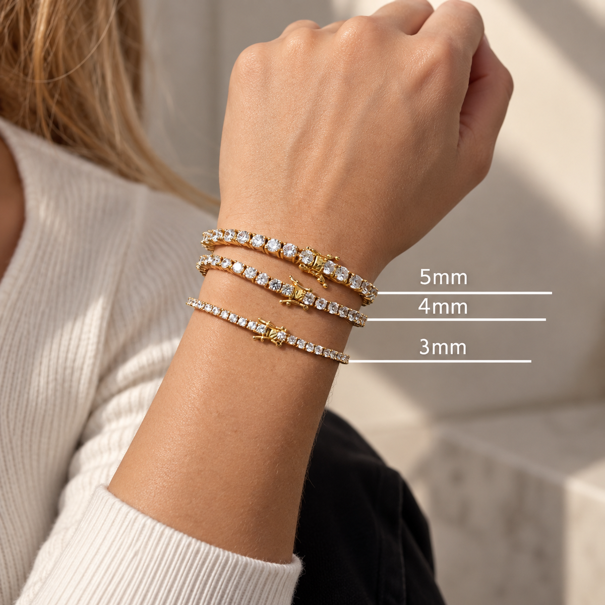 3mm Iced CZ Tennis Bracelet