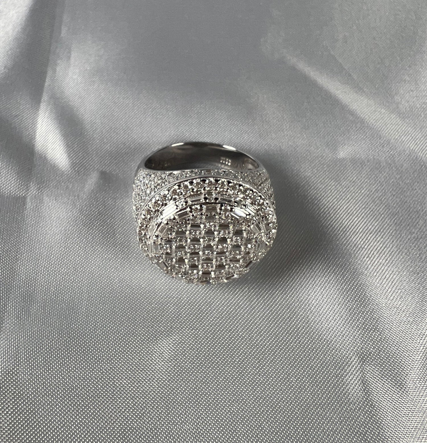 Dome Moissanite Statement Ring - 22.5mm- Miles Jewellery