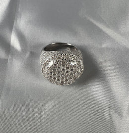 Dome Moissanite Statement Ring - 22.5mm- Miles Jewellery