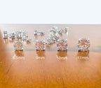Certified VVS1 D Moissanite Stud Earrings – 925 Sterling Silver Earrings- Miles Jewellery