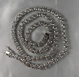 6.5mm VVS1 D Moissanite Tennis Chain – 925 Sterling Silver Necklace- Miles Jewellery