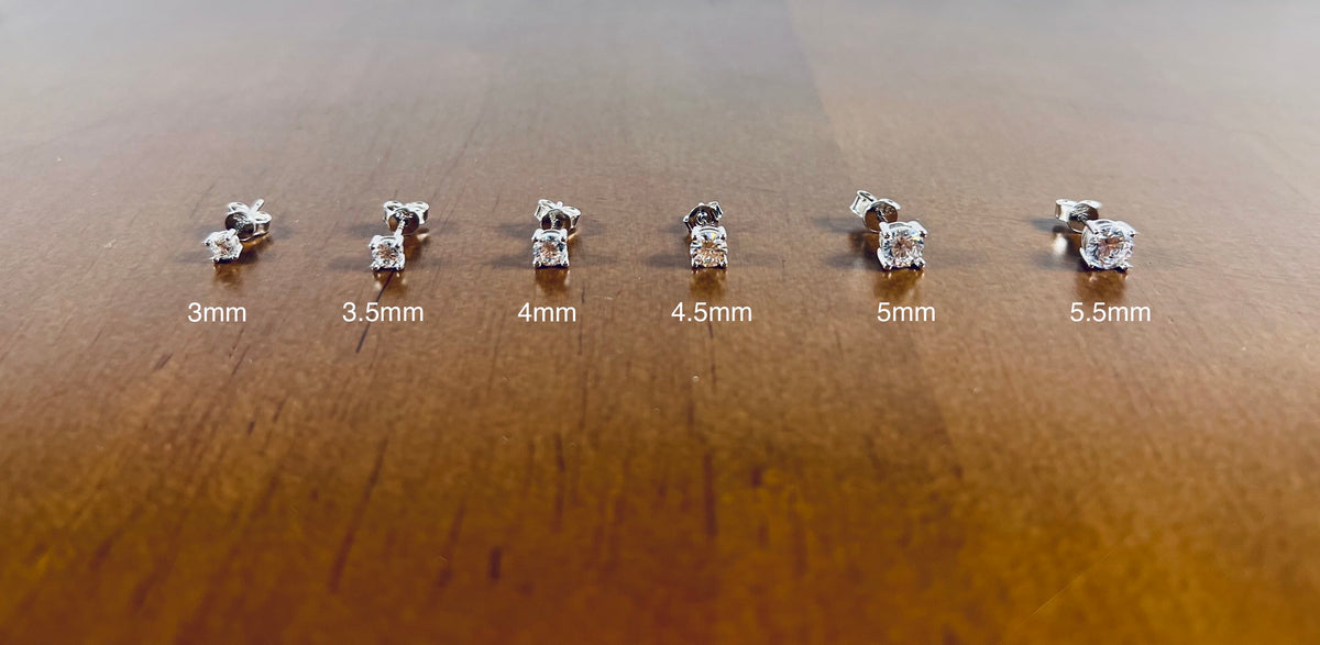 Certified VVS1 D Moissanite Stud Earrings – 925 Sterling Silver Earrings- Miles Jewellery