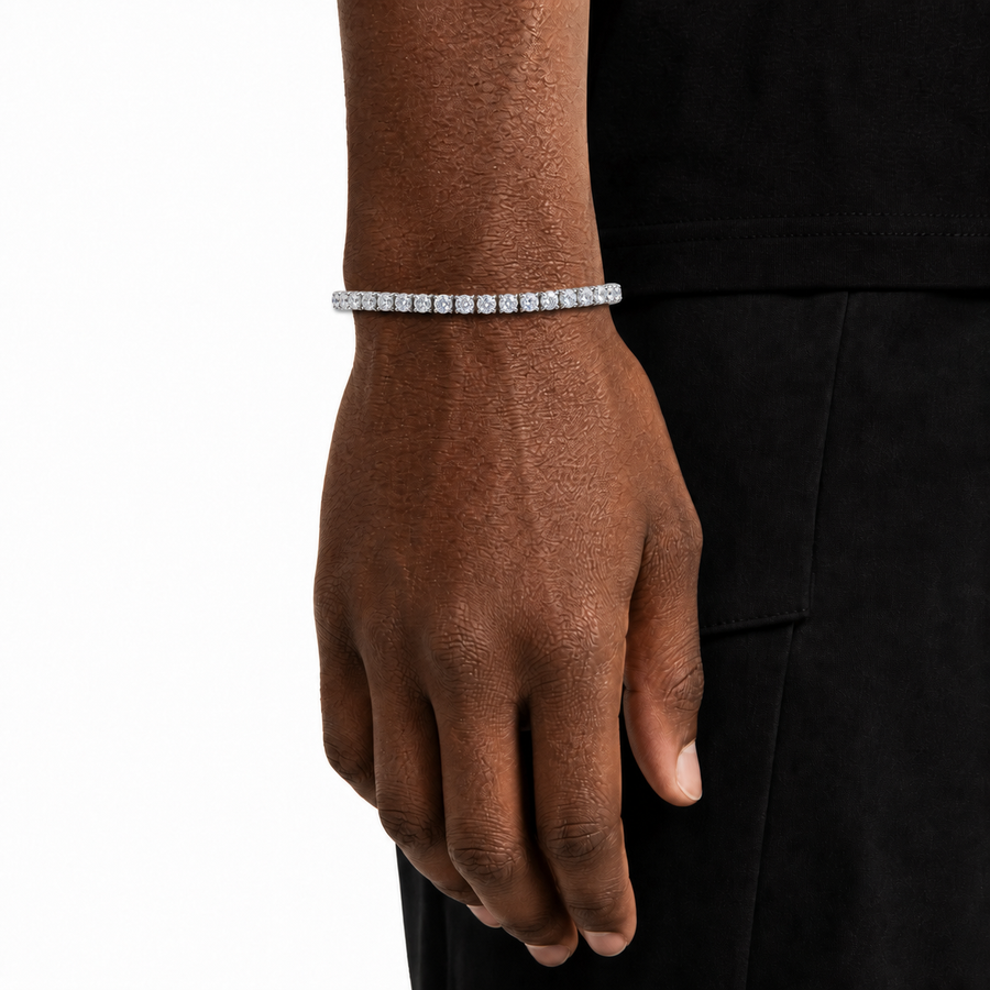 Silver moissanite tennis bracelet