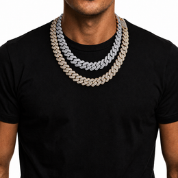 20mm Iced Cuban Chain – 3 Row CZ product image 4