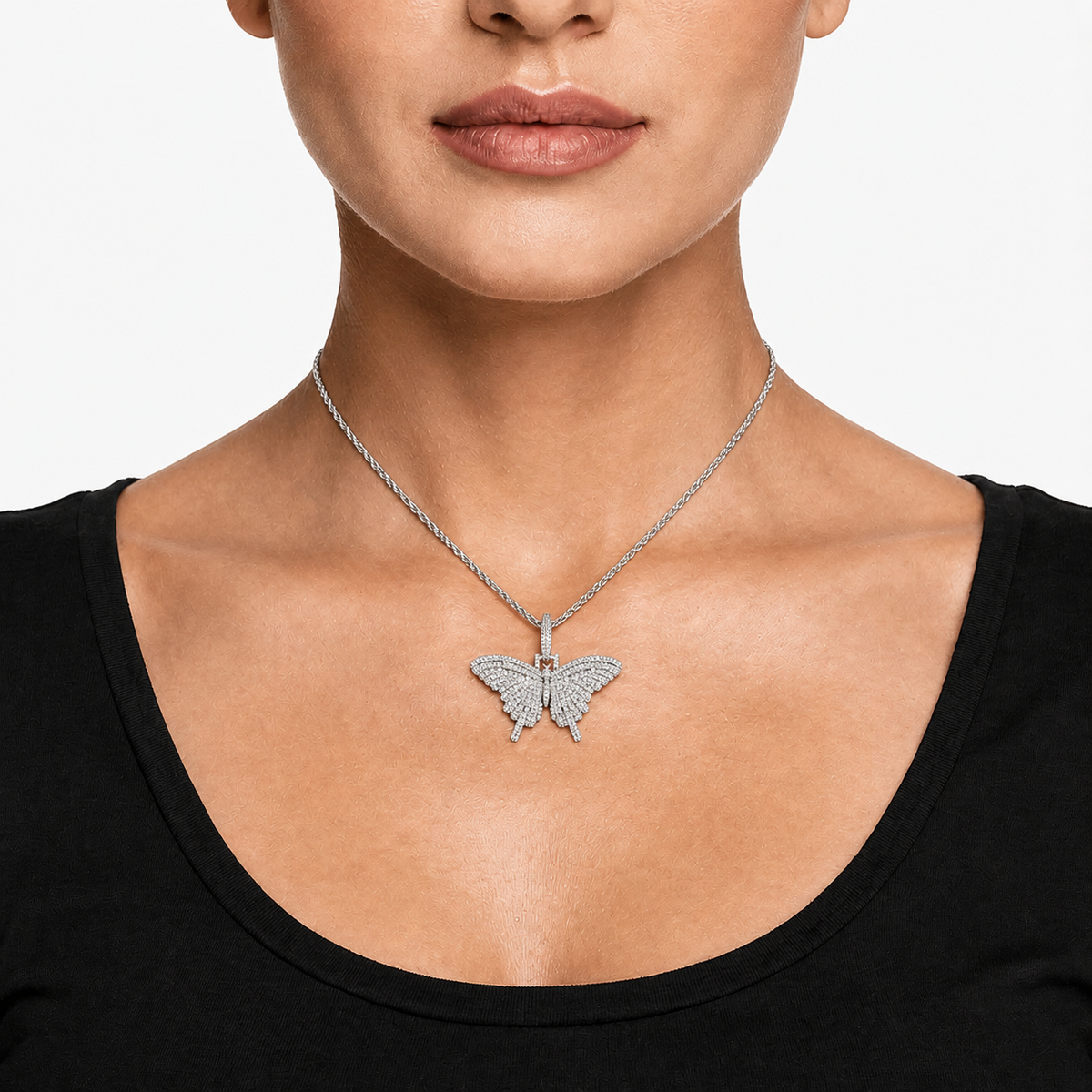 Mini Solid Iced Butterfly Pendant product image 9