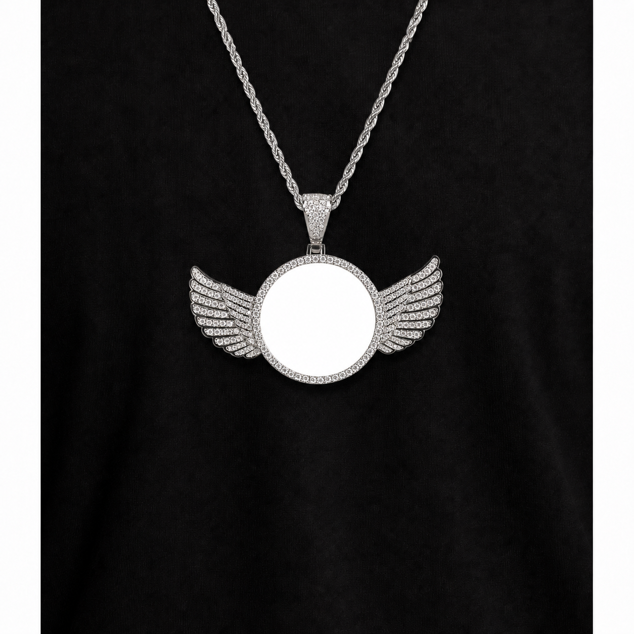 Custom Winged Photo Pendant
