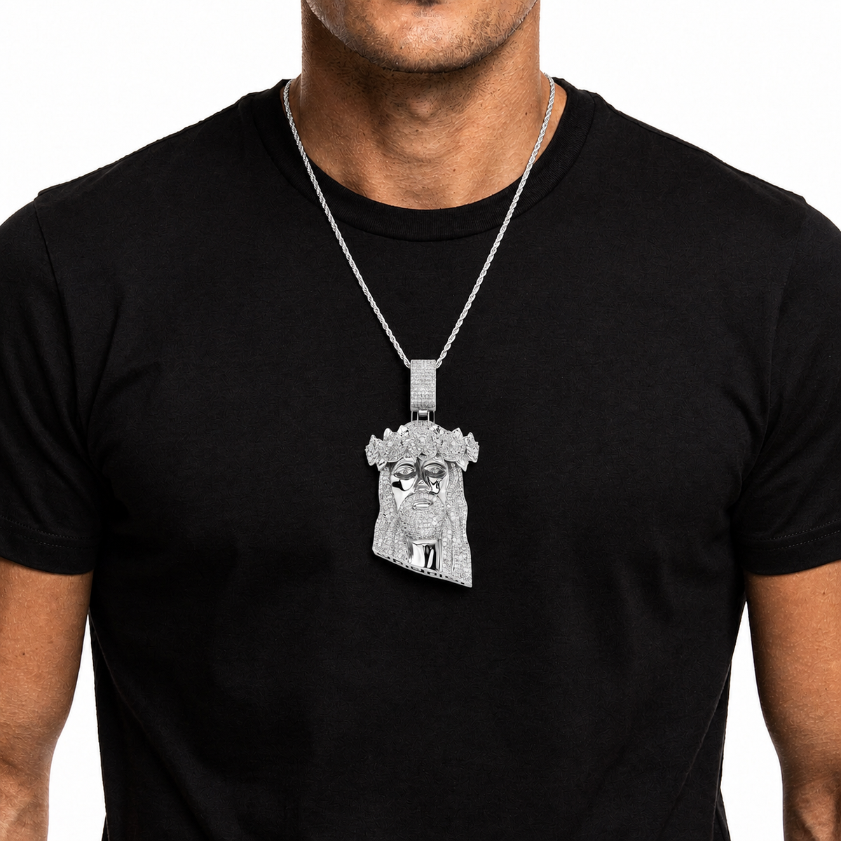 Iced Jesus Piece Pendant product image 3
