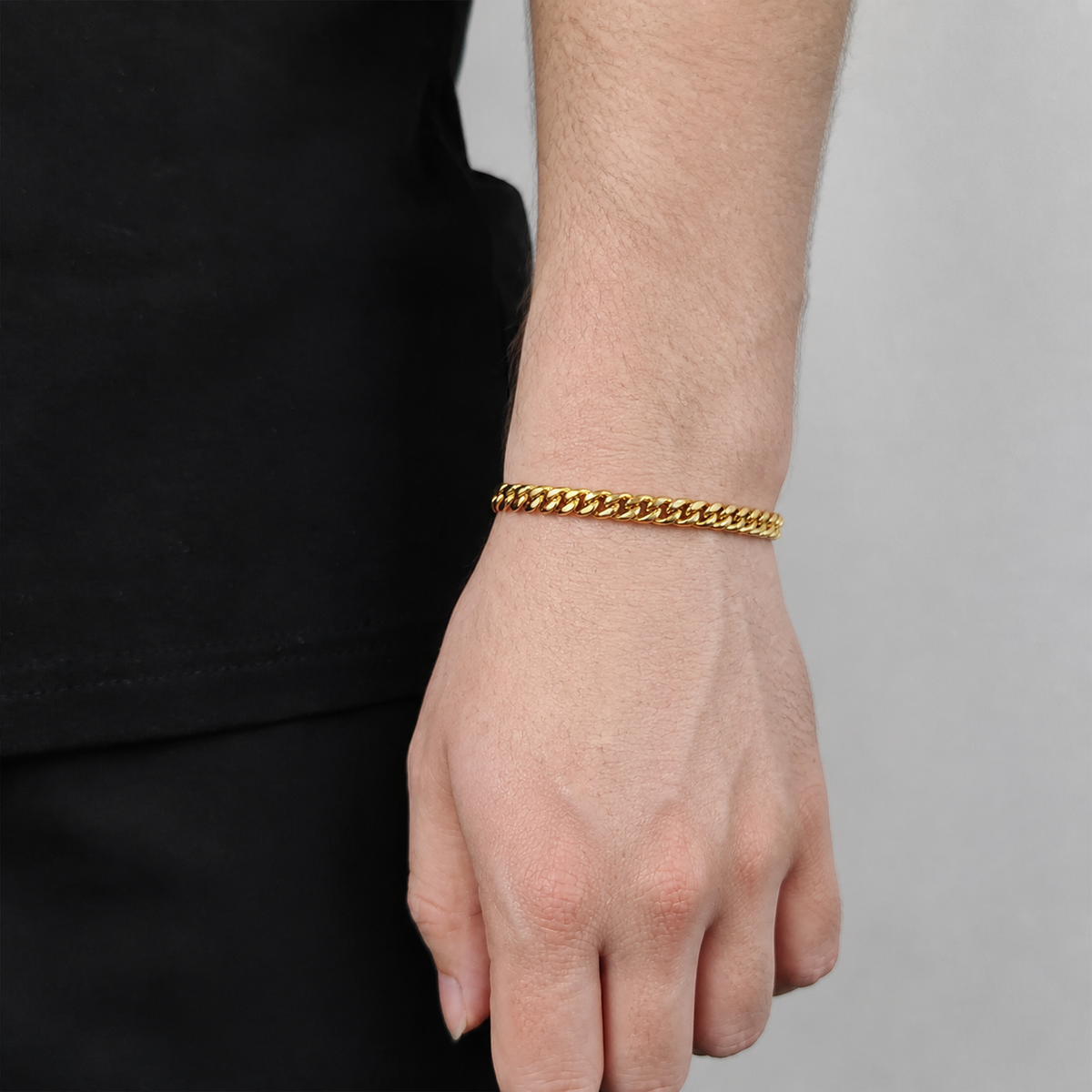 6mm Gold Miami Cuban link bracelet 