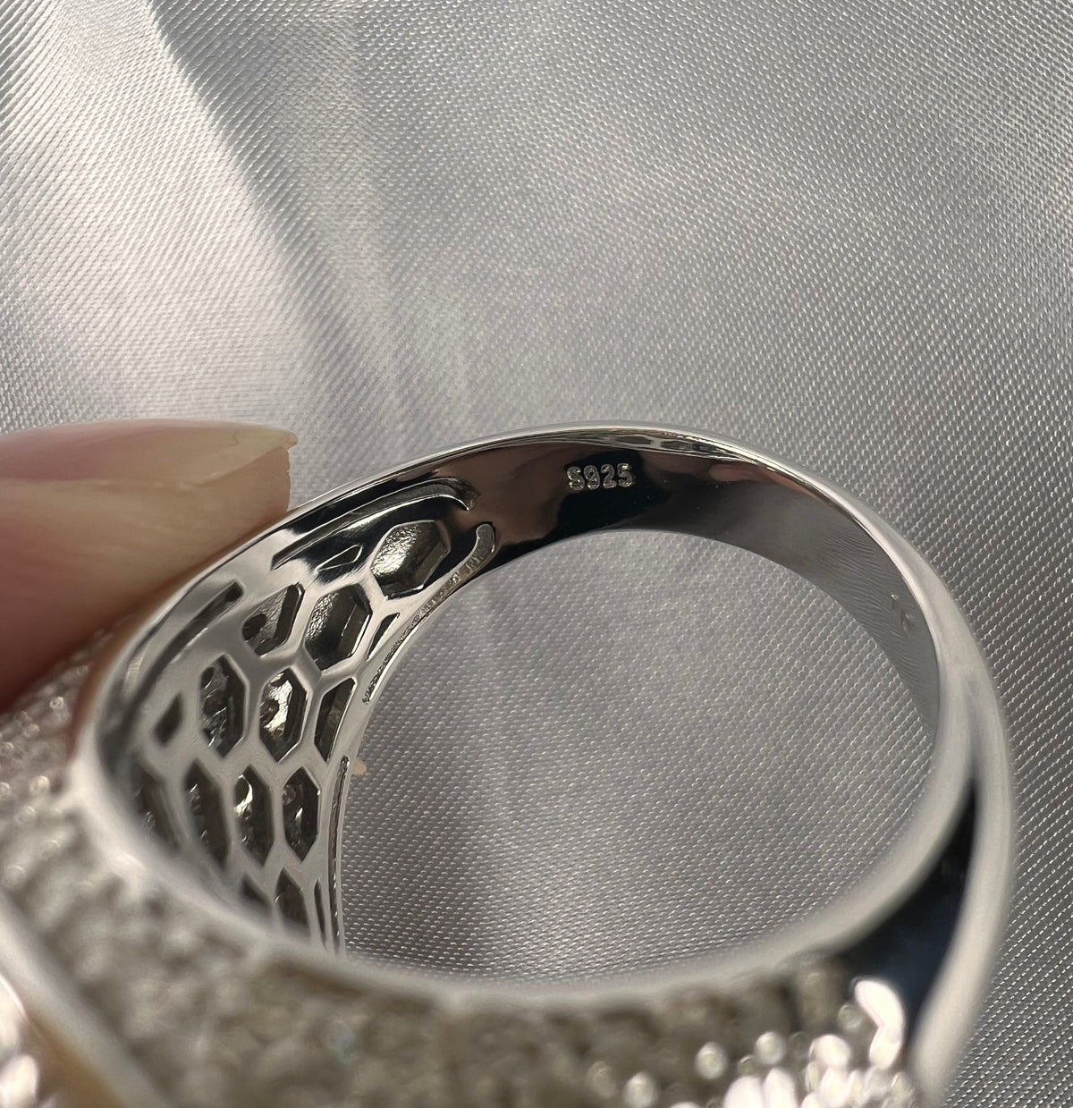 Dome Moissanite Statement Ring - 22.5mm- Miles Jewellery