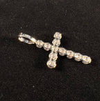 2-6.5mm VVS1 Moissanite 925 Sterling Silver Cross Pendant