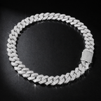 19mm Iced Cuban Link Chain – 4 Row CZ Cuban Necklace- Miles Jewellery