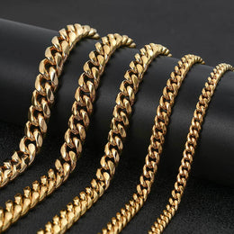 6-18mm Miami Stainless Steel Cuban Link jewelry detail view 10