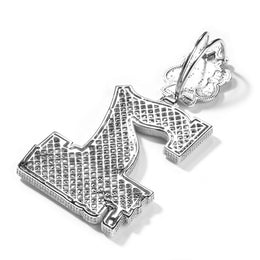 Silver-tone 7 Figure Twizz pendant back construction