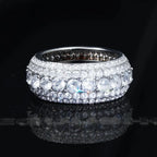 10mm Iced Out CZ Band Ring – Hip Hop Statement Ring- Miles Jewellery
