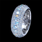 10mm Iced Out CZ Band Ring – Hip Hop Statement Ring- Miles Jewellery