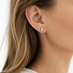 0.5ct Emerald Cut Moissanite Stud Earrings - 925 Sterling Silver
