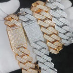 25mm Iced Cuban Link Chain – 3 Row CZ Cuban Necklace