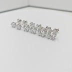 VVS1 D Color Moissanite Stud Earrings - Screw Back