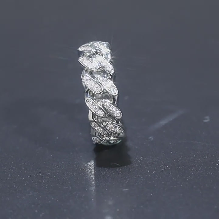 8mm Cuban Link Ring – Copper CZ