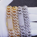16mm Iced Cuban Link Chain – 3 Row CZ Hip Hop Necklace