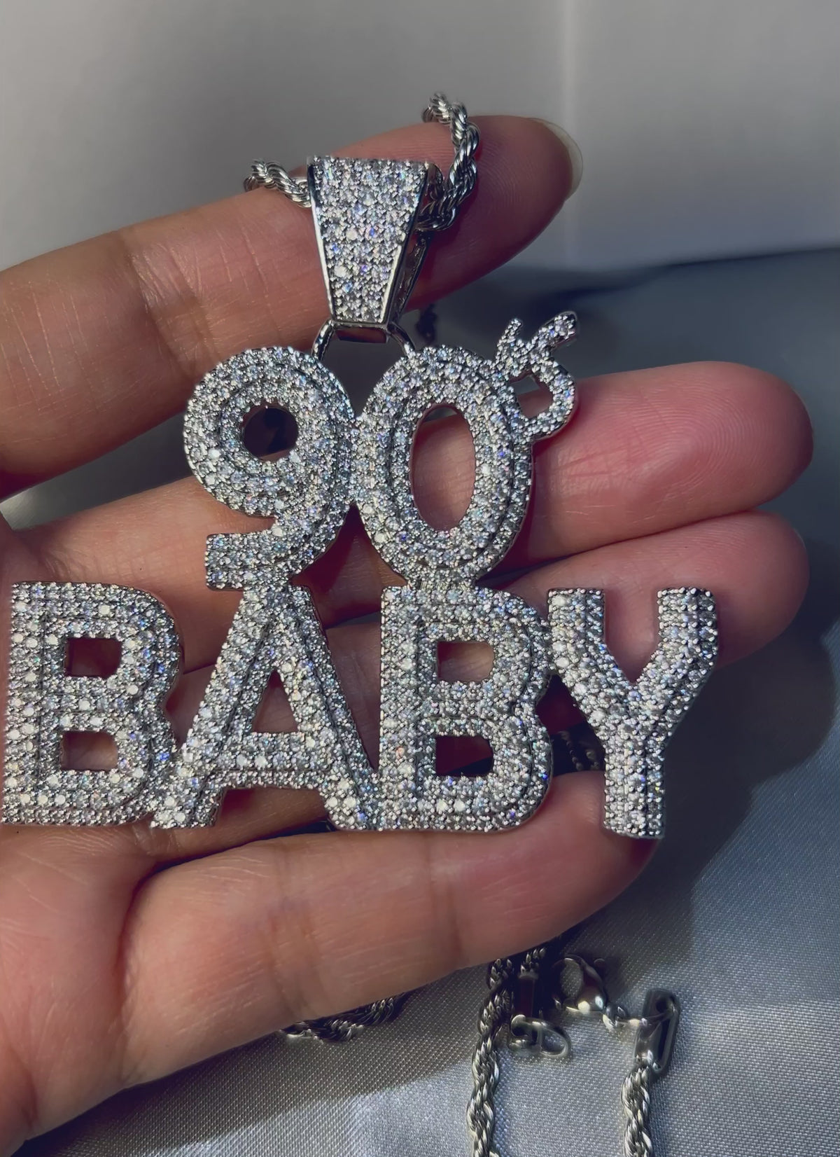 Iced Out 90 Baby Pendant – Copper CZ