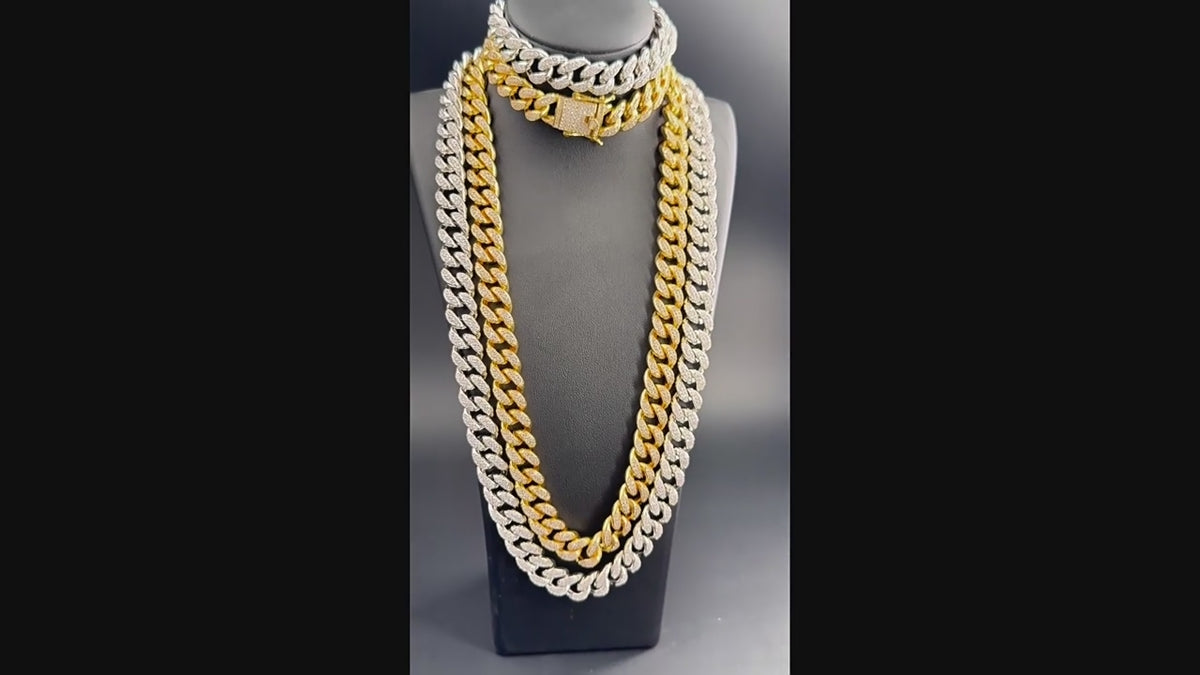 12mm Miami Cuban Link Chain – Copper & CZ Necklace