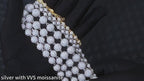 Iced Moissanite Bead Necklace - 925 Sterling Silver, 4mm 8mm 10mm