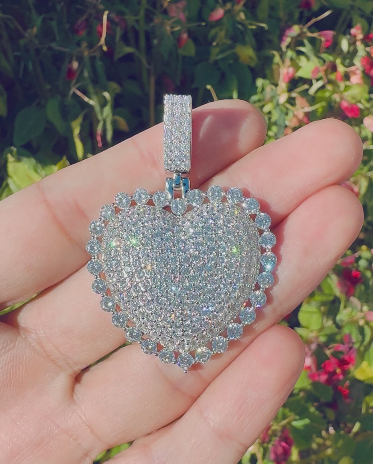 Iced Out Heart Pendant