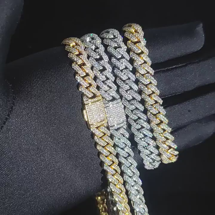 10mm Iced Cuban Link Chain – Copper & CZ Hip Hop Necklace